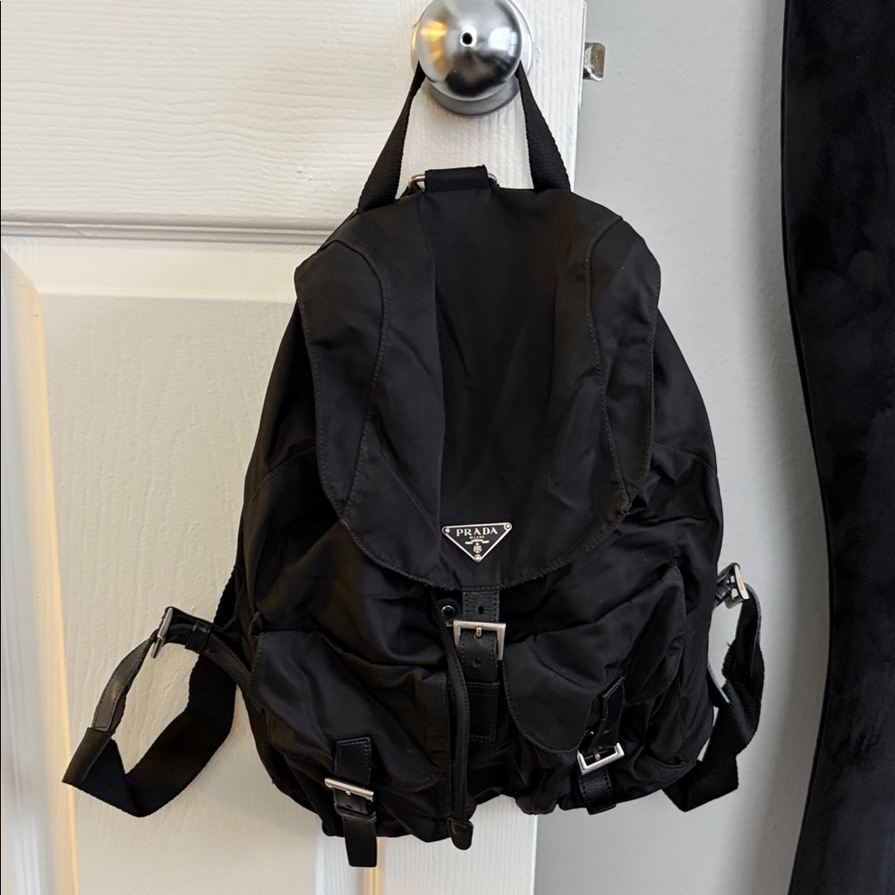 Prada Black Nylon Backpack